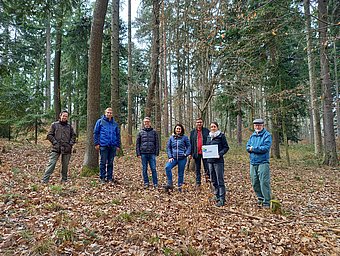 Markus Perschl (Bezirksforstinspektion Krems), Hannes Seehofer (Naturschutz Wachau), Michael Wagner (LEADER), Mathilde Stallegger (Naturpark Jauerling), Herbert Schmid (Stift Altenburg), Elisa Besenbäck (KLAR!); Hans-Peter Lang (Forstexperte)